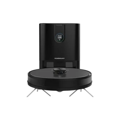 Powerology Smart Station Robot Vacuum & Mop - Black